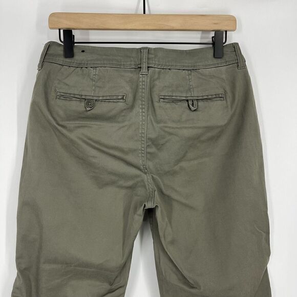 Liverpool Pants Size 4/27 Womens Shadow Green Stretch Chino Twill Khaki Crop - Picture 5 of 8